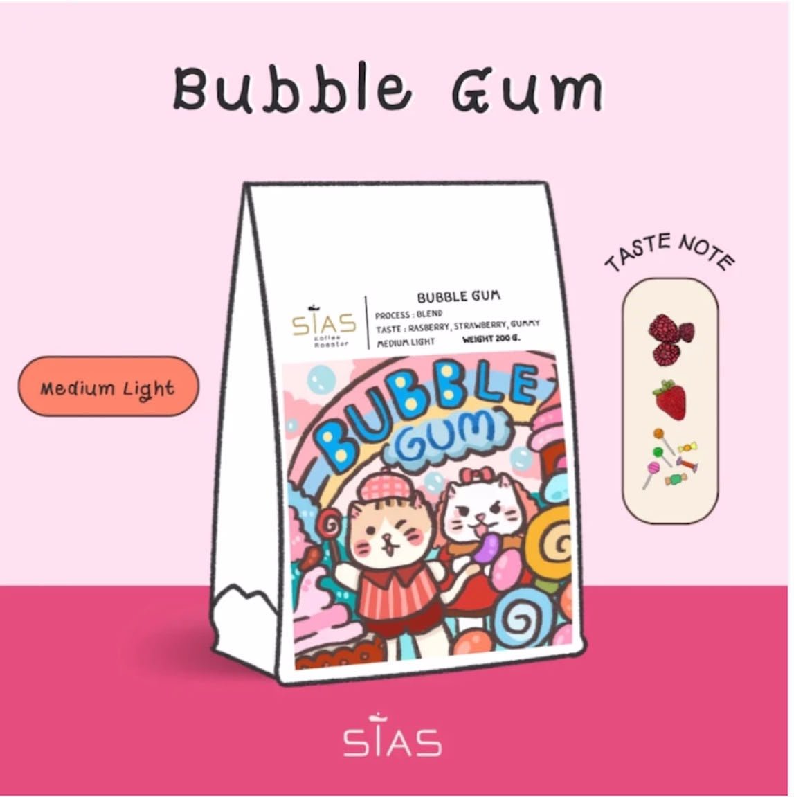 SIAS - Bubble Gum 200g